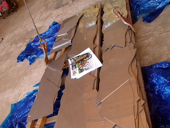 레이저 가공 후 공장 하차